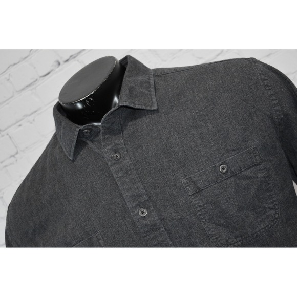 UNTUCKit Other - UNTUCKit Button Down Mens XXL 2XL Charcoal Grey Herringbone Flannel Long Sleeve